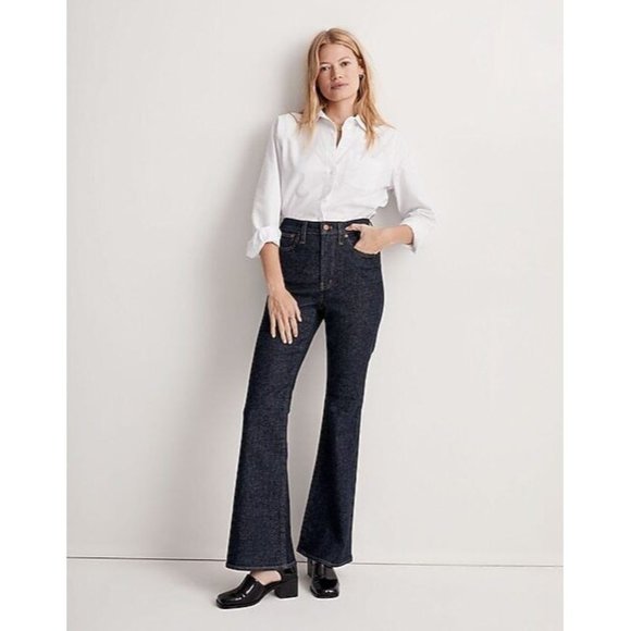 Madewell Denim - MADEWELL jeans the perfect vintage flare wrenford wash dark blue high rise 28